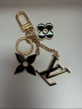 Louis Vuitton Black Enamel Monogram Bag Charm Box Included